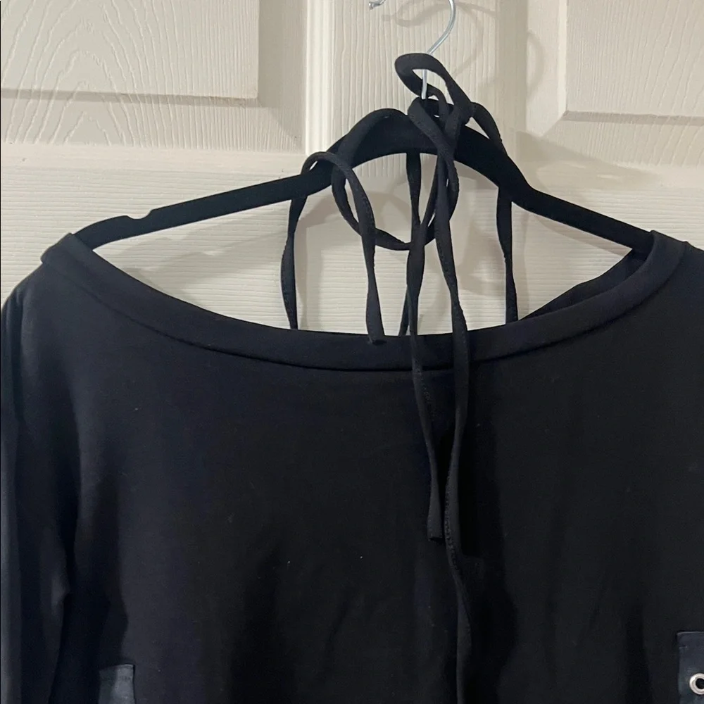 Elegant Black Long Sleeve‎ Dress.  CAJA. # 1 F